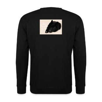 Bak - Unisex Pullover - Schwarz - Hinten - Alina (178cm)