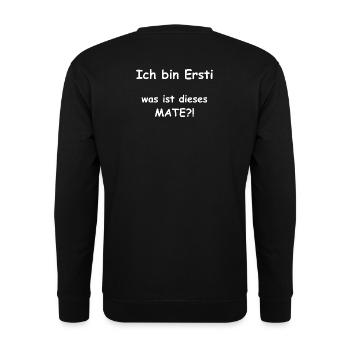 Erstisperuch « was Mate » Cadeau étudiant Étudiants - Sweat-shirt Unisexe - noir - Dos - Alina (178cm)