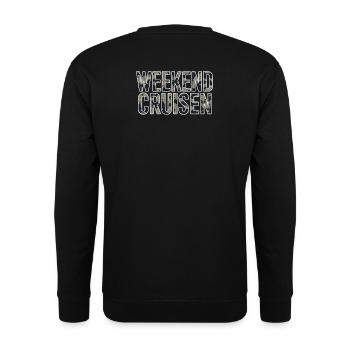 Weekend Cruisen Shirt Sticker für Tuning Fans - Unisex Pullover - Schwarz - Hinten - Alina (178cm)