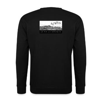 ALPSTEIN - Da bin ich geboren - Schweiz - Unisex Pullover - Schwarz - Hinten - Alina (178cm)