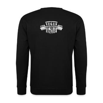 Vegan Ist Mir Zu Riskant Bodybuilding Gym Fitness - Unisex Pullover - Schwarz - Hinten - Michal (187cm)