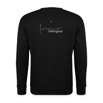 Henningsvær Norwegen Küstenmotiv - Unisex Pullover - Schwarz - Hinten - Michal (187cm)