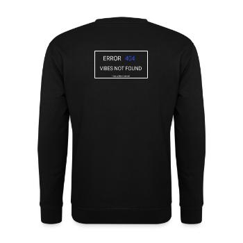 Vibes not found - Unisex Pullover - Schwarz - Hinten - Alina (178cm)