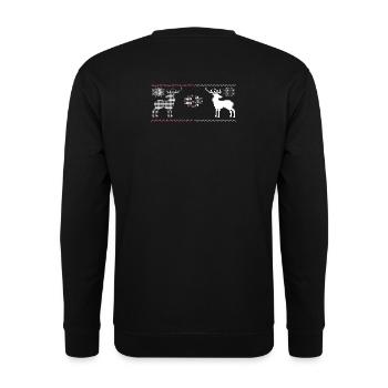 Noël, Renne - Sweat-shirt Unisexe - noir - Dos - Alina (178cm)