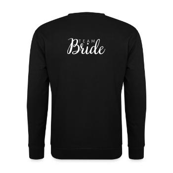 Team Bride white - Unisex Pullover - Schwarz - Hinten - Michal (187cm)