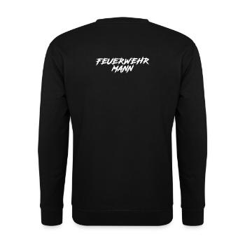Cooles Feuerwehrmann Freiwillige Feuerwehr Held - Unisex Pullover - Schwarz - Hinten - Alina (178cm)