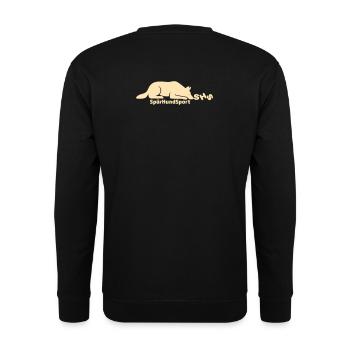 SHS Logo beige - Unisex Pullover - Schwarz - Hinten - Michal (187cm)