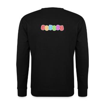 hello, hello, politeness - Unisex Sweatshirt - black - Back - Alina (178cm)