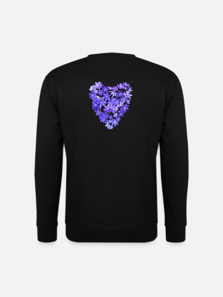 Blue Violet Heart - Unisex Sweatshirt - black