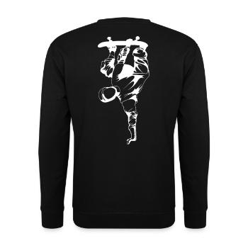 Skate Skateboard - Unisex Pullover - Schwarz - Hinten - Alina (178cm)