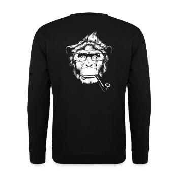 Ironique Chimp - Darks - Sweat-shirt Unisexe - noir - Dos - Alina (178cm)