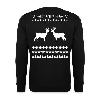 Noël laid avec le renne - Sweat-shirt Unisexe - noir - Dos - Alina (178cm)
