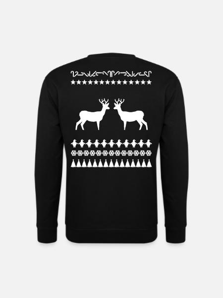 Ugly Christmas mit Rentieren - Unisex Pullover - Schwarz