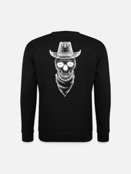 Skull Cowboy - Unisex Sweatshirt - black