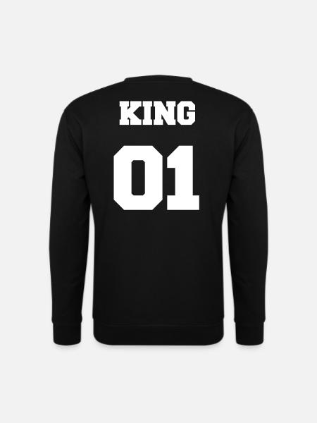 KING 01 White - Unisex Pullover - Schwarz