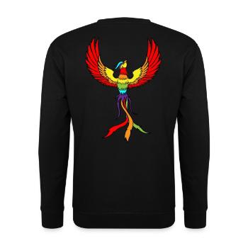 Phoenix Bird Drawing Birds Feathers - Unisex Sweatshirt - black - Back - Alina (178cm)