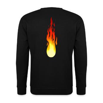 Comète Flamme Feu Inferno Flamme Ardente - Sweat-shirt Unisexe - noir - Dos - Alina (178cm)