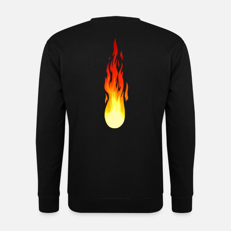 Comet Flame Fire Inferno Flame Fiery - Unisex Sweatshirt - black