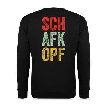 Schafkopf Schafkopfer schafkopfen Kartenspiel Bier - Unisex Pullover - Schwarz - Hinten - Alina (178cm)