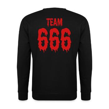 Costume de groupe Halloween Team 666 - Sweat-shirt Unisexe - noir - Dos - Alina (178cm)