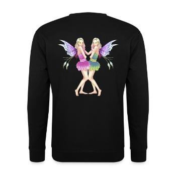 Elfen Fantasy Fee Feen Magisch Mystisch Fabelwesen - Unisex Pullover - Schwarz - Hinten - Alina (178cm)