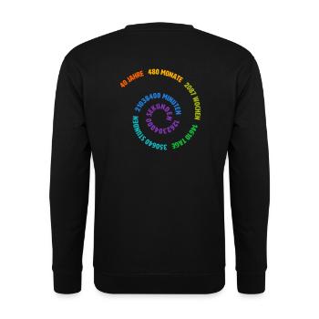 Birthday Gift 40th Birthday 40 Years - Unisex Sweatshirt - black - Back - Alina (178cm)