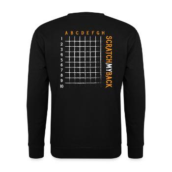 Scratch My Back back scratch playing field massage - Unisex Sweatshirt - black - Back - Alina (178cm)