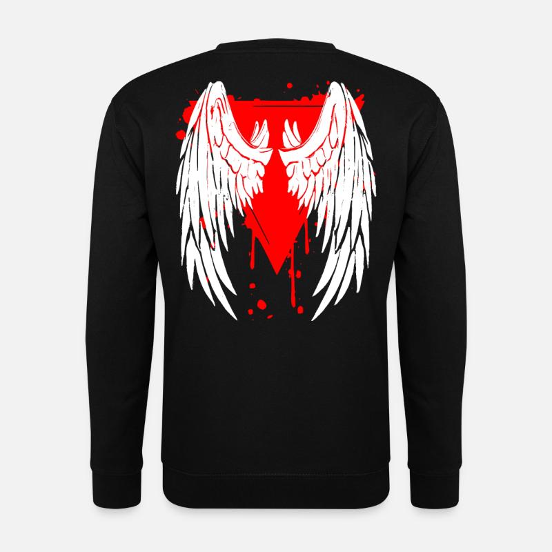 2reborn Flügel Wings Engel Teufel Hölle - Unisex Pullover - Schwarz