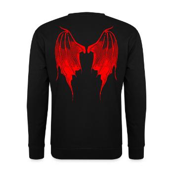 2reborn Devilwings Devil Wings Devil red - Unisex Sweatshirt - black - Back - Alina (178cm)