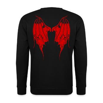 2reborn Devil Devilwings Wings Teufel Demon - Unisex Sweatshirt - black - Back - Alina (178cm)