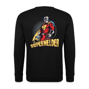 Superwelder - Metalworker Welder Locksmith - Unisex Sweatshirt - black - Back - Alina (178cm)