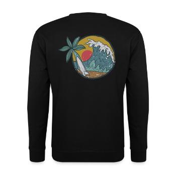 Strand - Unisex Pullover - Schwarz - Hinten - Alina (178cm)