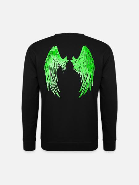 2reborn angelwings engelfügel Angel Engel green - Sweat-shirt Unisexe - noir