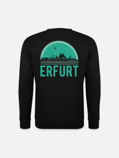 Erfurt City Stadt Thüringen Dom Skyline - Unisex Pullover - Schwarz