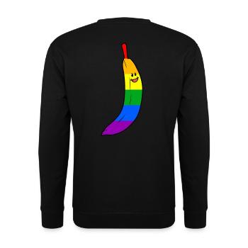 LGBT Schwule Banane Gay Pride Gleichgeschlechtlich - Unisex Pullover - Schwarz - Hinten - Alina (178cm)