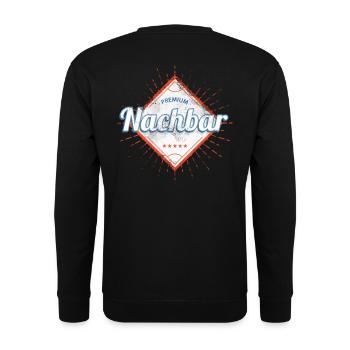 Premium Nachbar - Unisex Pullover - Schwarz - Hinten - Alina (178cm)