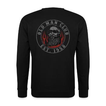 Old Man Club Est. 1958 Conception - Sweat-shirt Unisexe - noir - Dos - Michal (187cm)
