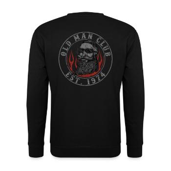 Old Man Club Est 1974 - Sweat-shirt Unisexe - noir - Dos - Michal (187cm)