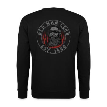 Old Man Club Est 1960 - Sweat-shirt Unisexe - noir - Dos - Michal (187cm)