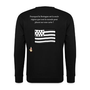 Pourquoi la bretagne - Sweat-shirt Unisexe - noir - Dos - Alina (178cm)