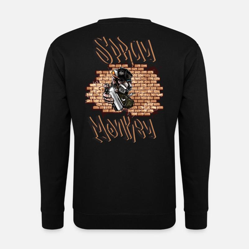 Spray Monkey Graffiti - Unisex Pullover - Schwarz
