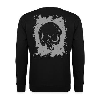 2reborn Skull Head Totenkopf Tot Died Freidhof - Unisex Pullover - Schwarz - Hinten - Alina (178cm)