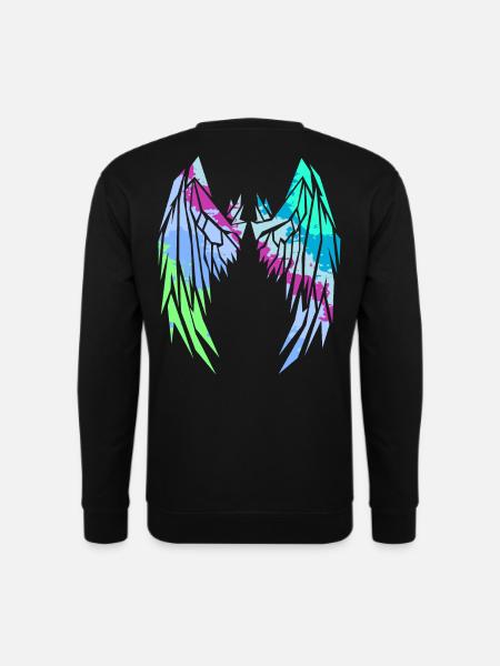 2reborn Wings Engelflügel modern art 6 - Unisex Pullover - Schwarz