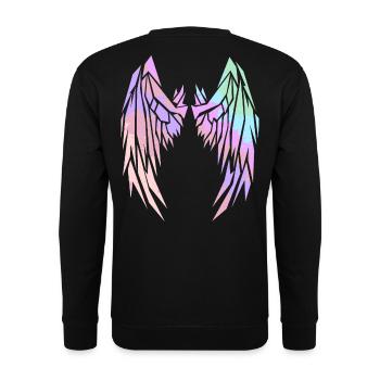 2reborn Wings Engelflügel modern art 2 - Unisex Pullover - Schwarz - Hinten - Alina (178cm)