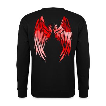 2reborn Wings Engelflügel modern art 5 - Unisex Pullover - Schwarz - Hinten - Alina (178cm)
