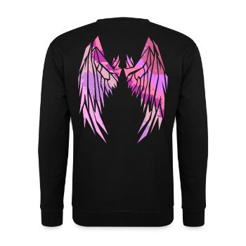 2reborn Wings Engelflügel modern art 10 - Unisex Pullover - Schwarz - Hinten - Michal (187cm)