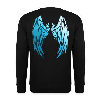 2reborn Wings Engelflügel modern art 13 - Unisex Pullover - Schwarz - Hinten - Alina (178cm)