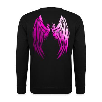 2reborn Wings Engelflügel modern art 8 - Unisex Pullover - Schwarz - Hinten - Michal (187cm)