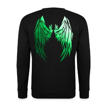 2reborn Wings Engelflügel modern art 9 - Unisex Pullover - Schwarz - Hinten - Alina (178cm)