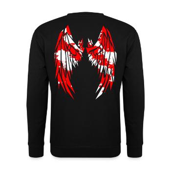 2reborn Wings Engelflügel modern art 11 - Unisex Pullover - Schwarz - Hinten - Alina (178cm)